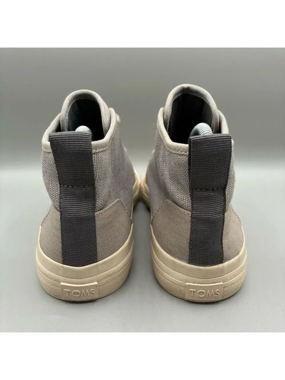 Toms Carlo Mid Big Lifestyle High Top Sneakers Youth 3.5 Gray Lace Up 10015286